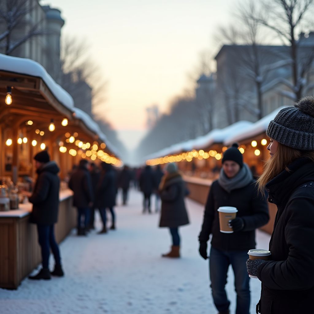 Winter coffee festival in Quebec City