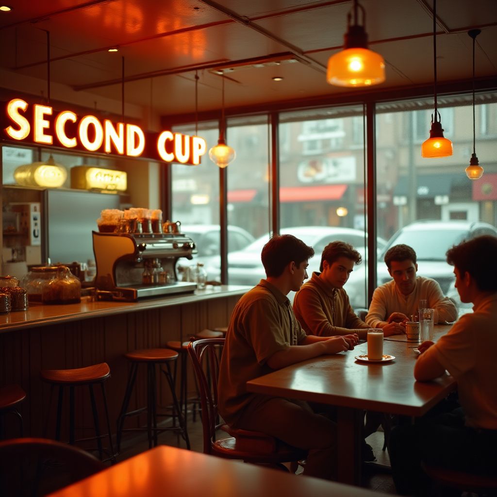 Early Second Cup location with specialty coffee offerings